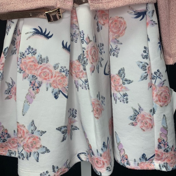 3-Piece Unicorn Knit Dress with Cardigan - Picture 4 of 10